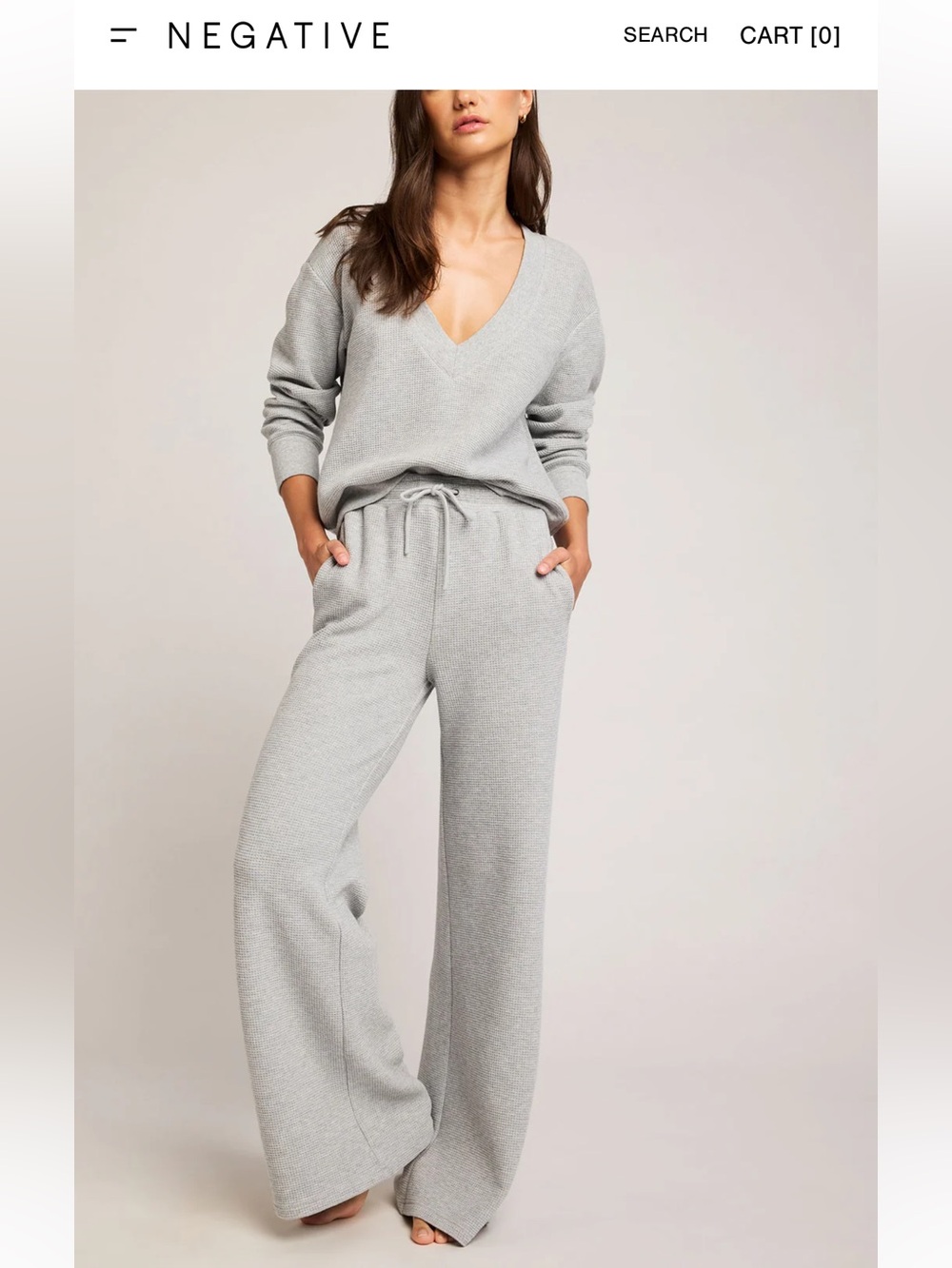 Negative Waffle Knit Track Pant